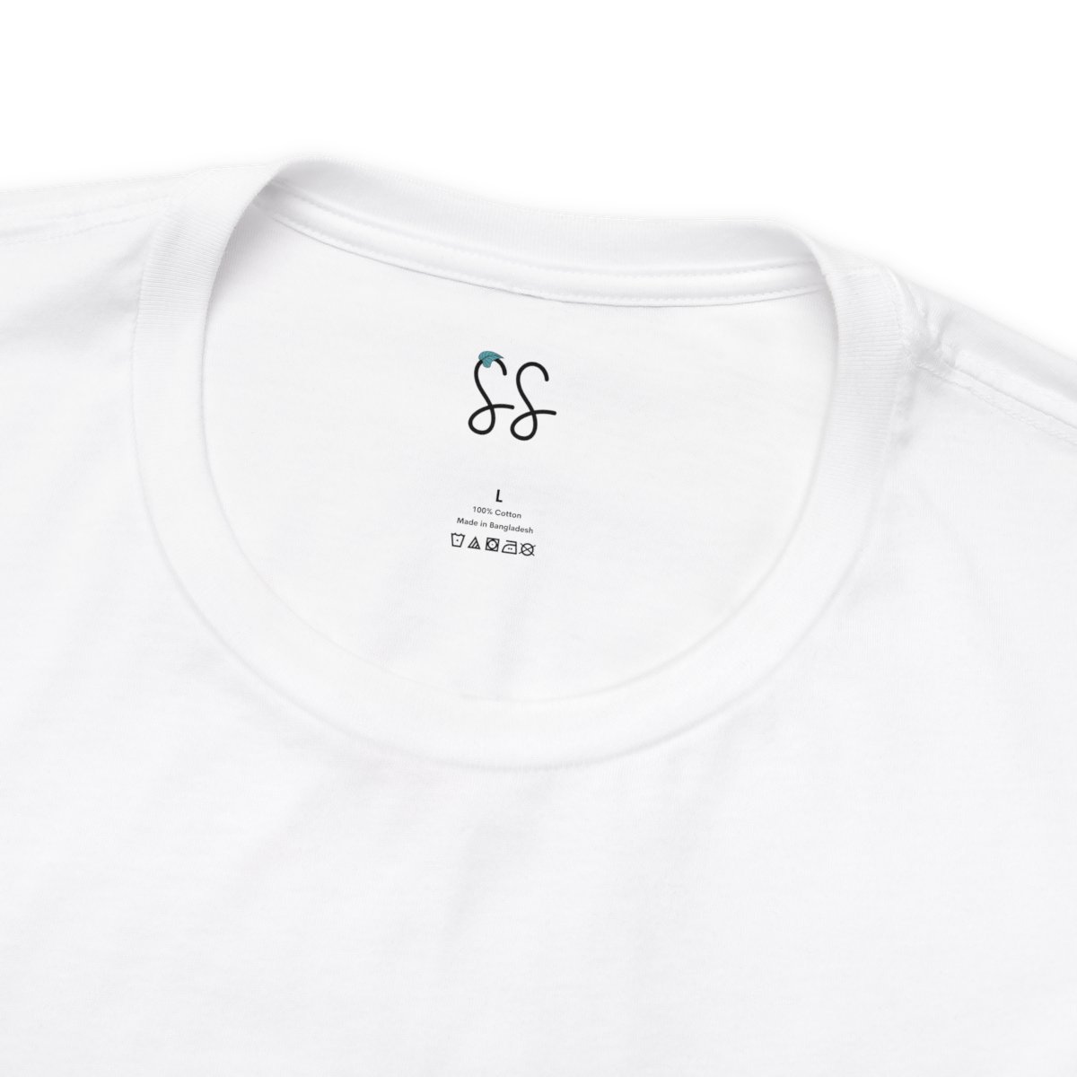 Ever Soft Jersey Tee White Collar Closeup