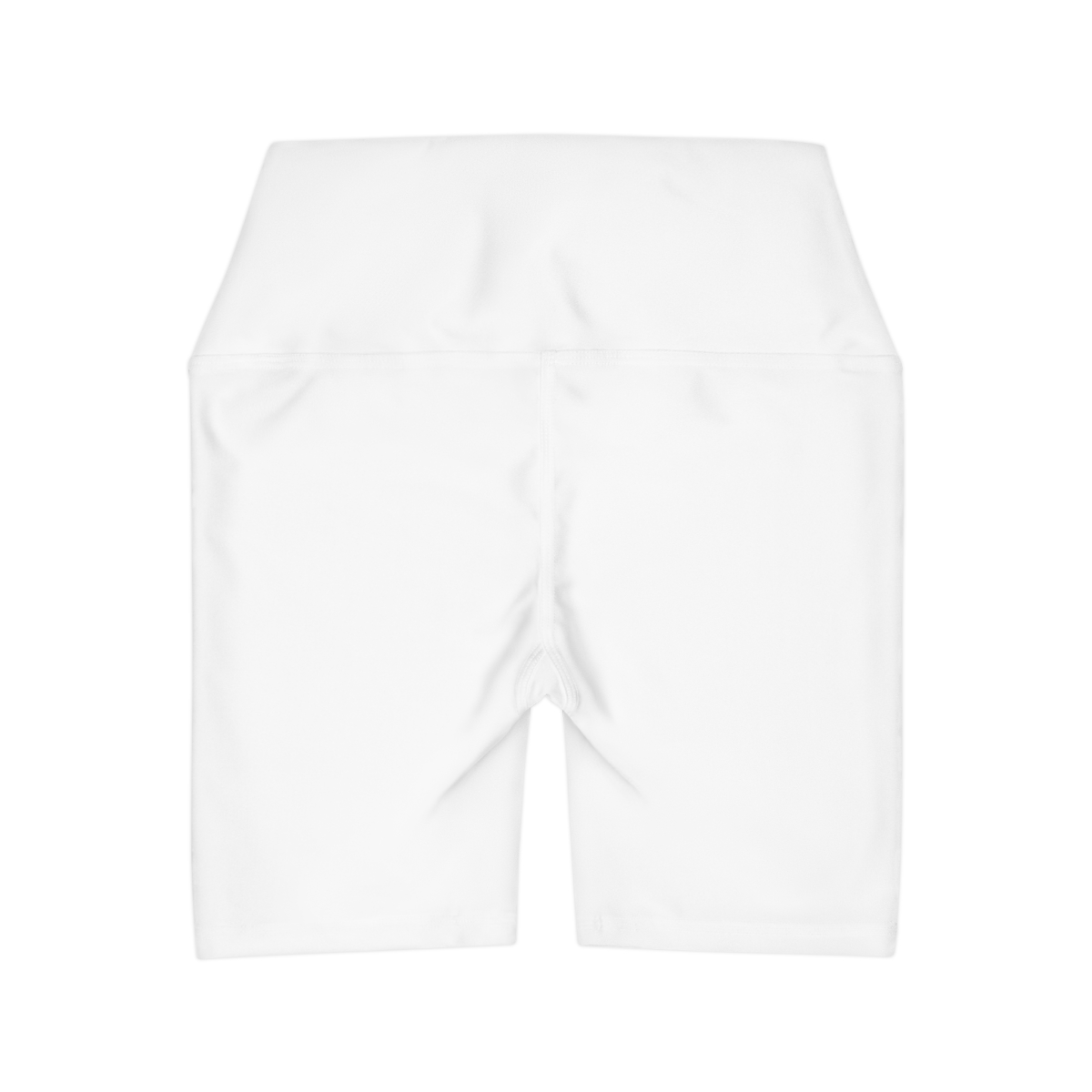 High Waisted Yoga Shorts White Back 2