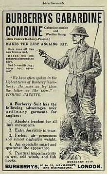 Gabardine fabric ad in 1908